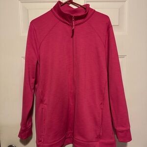 Talbots Pink Scuba Zip-Up Jacket